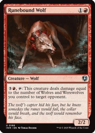 Runebound Wolf (INR-168) - Innistrad Remastered Foil [Uncommon]