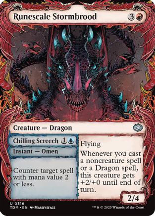 Runescale Stormbrood (Showcase) (TDM-316) - Tarkir: Dragonstorm Foil [Uncommon]