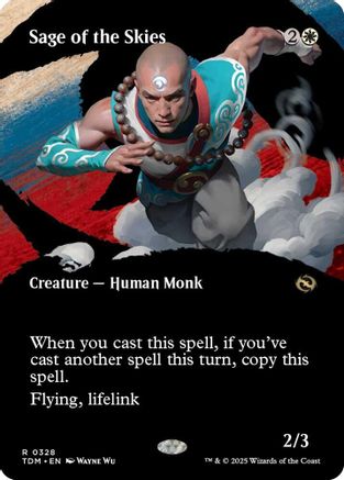 Sage of the Skies (Borderless) (TDM-328) - Tarkir: Dragonstorm [Rare]