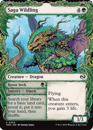 Sagu Wildling (Showcase) (TDM-306) - Tarkir: Dragonstorm Foil [Common]
