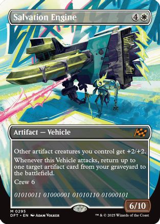 Salvation Engine (Borderless) (DFT-295) - Aetherdrift Foil [Mythic]