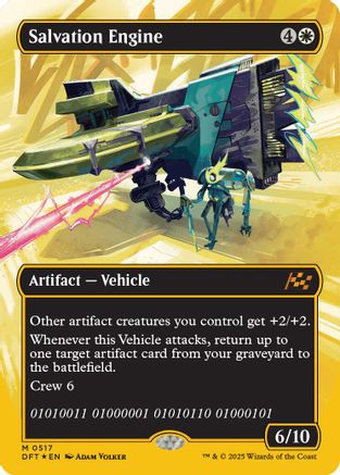 Salvation Engine (Borderless) (First-Place Foil) (DFT-517) - Aetherdrift Foil [Mythic]