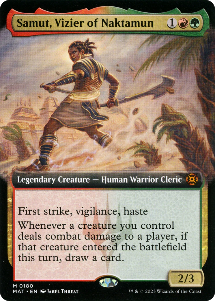 Samut, Vizier of Naktamun (MAT-180) - March of the Machine: The Aftermath: (Extended Art) [Mythic]