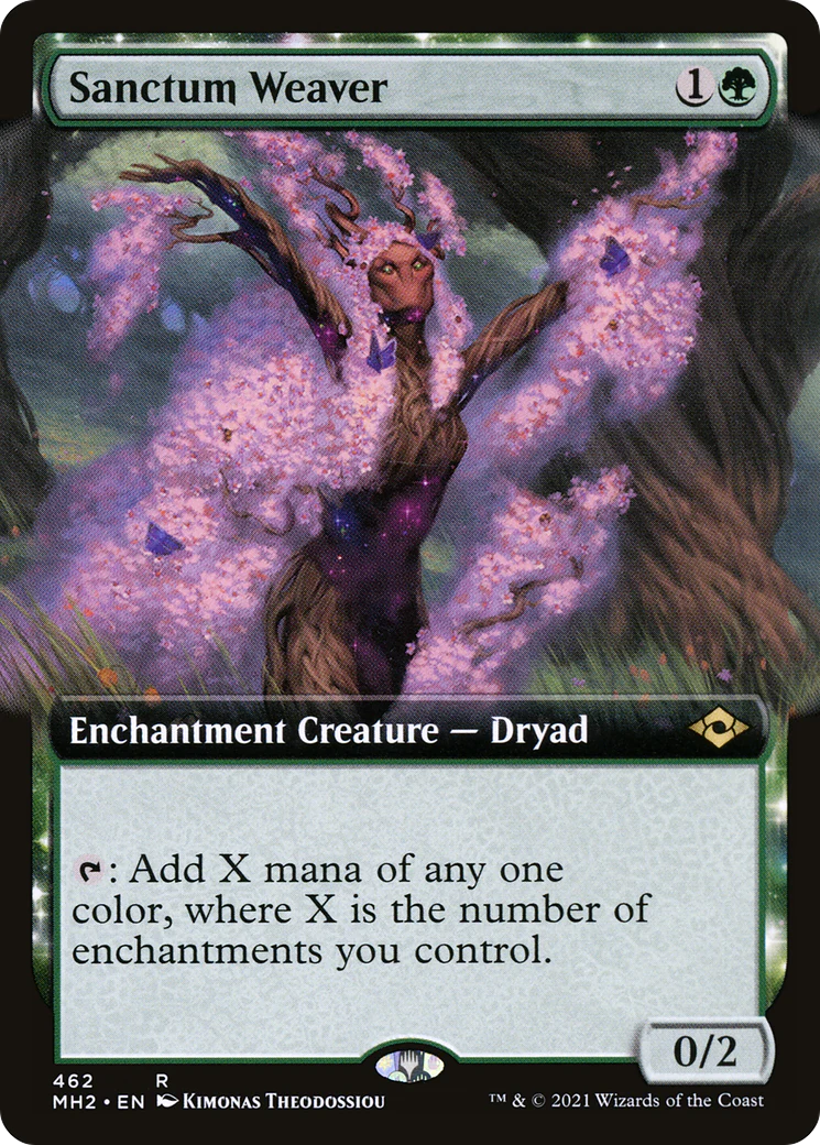 Sanctum Weaver (MH2-462) - Modern Horizons 2: (Extended Art, nyxtouched) Foil [Rare]