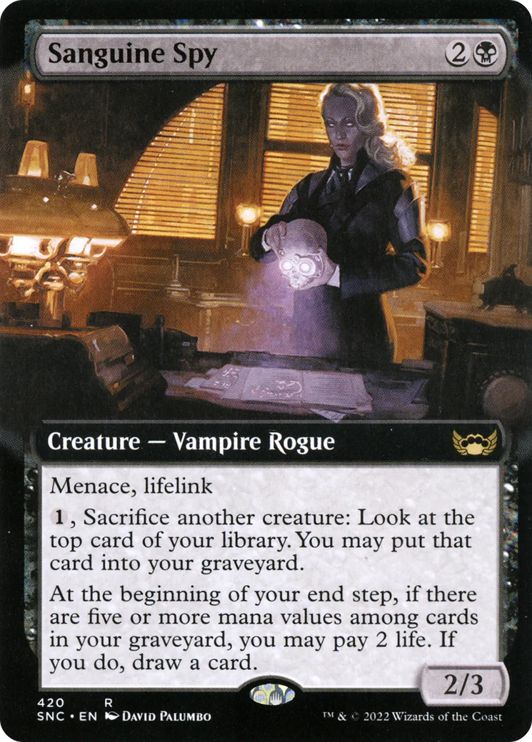 Sanguine Spy (SNC-420) - Streets of New Capenna: (Extended Art) [Rare]
