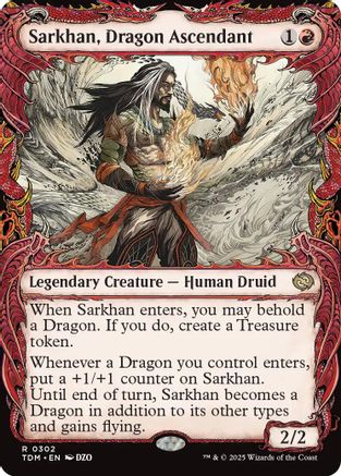 Sarkhan, Dragon Ascendant (0302) (Showcase) (TDM-302) - Tarkir: Dragonstorm Foil [Rare]