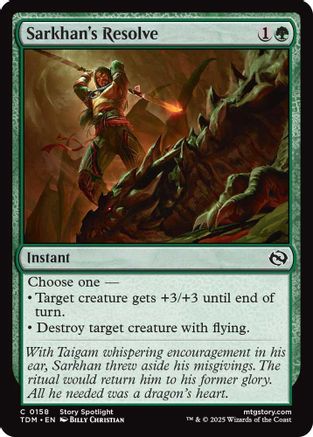 Sarkhan's Resolve (TDM-158) - Tarkir: Dragonstorm Foil [Common]