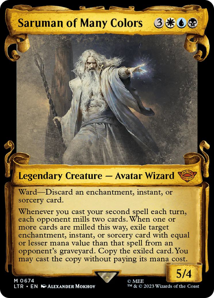 Saruman of Many Colors (LTR-674) - The Lord of the Rings: Tales of Middle-earth: (Showcase) Scroll [Mythic]