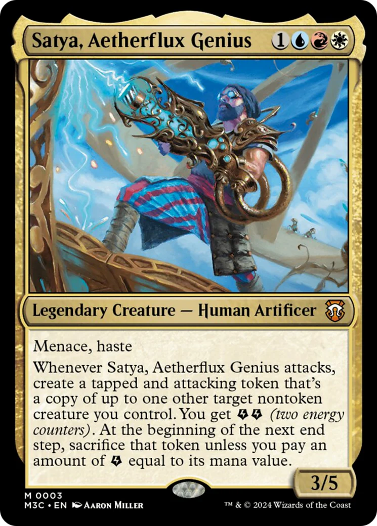 Satya, Aetherflux Genius (M3C-003) - Modern Horizons 3 Commander [Mythic]