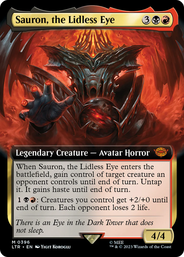 Sauron, the Lidless Eye (LTR-396) - The Lord of the Rings: Tales of Middle-earth: (Extended Art) [Mythic]