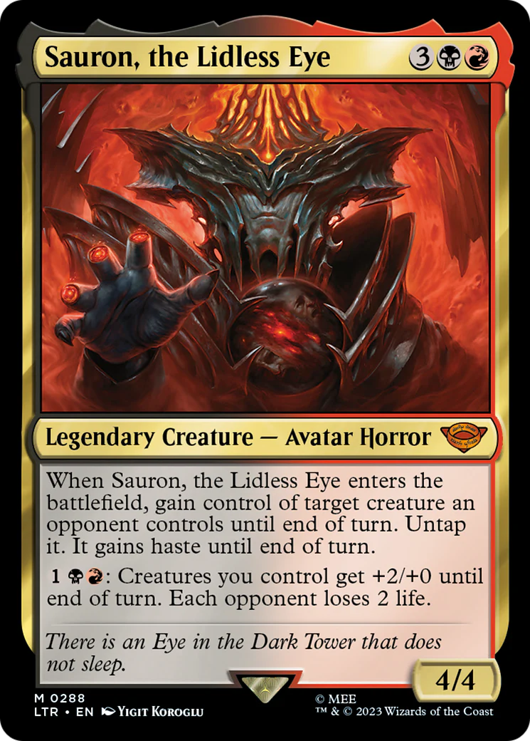 Sauron, the Lidless Eye (LTR-288) - The Lord of the Rings: Tales of Middle-earth Foil [Mythic]