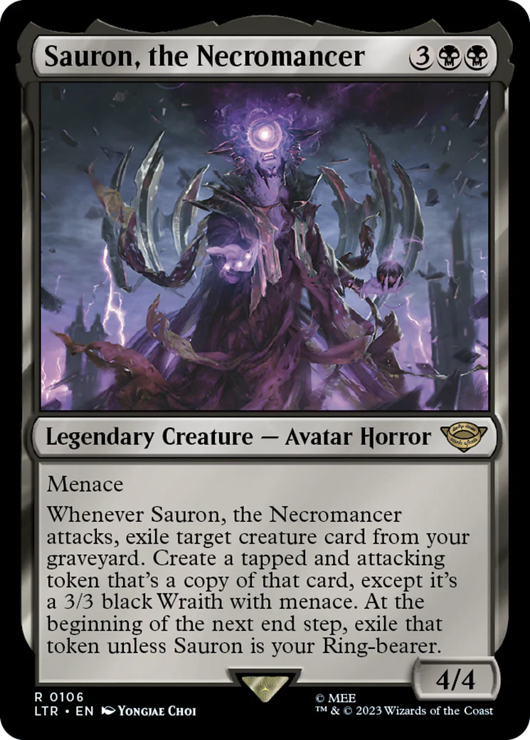 Sauron, the Necromancer (LTR-106) - The Lord of the Rings: Tales of Middle-earth Foil [Rare]