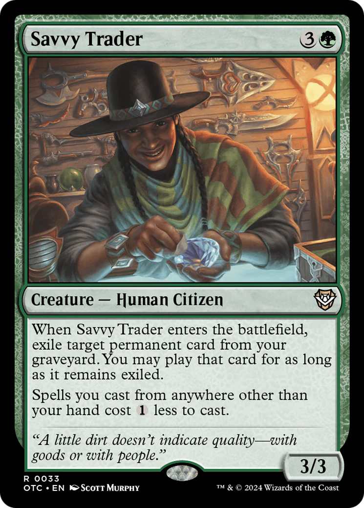 Savvy Trader (OTC-033) - Outlaws of Thunder Junction Commander [Rare]