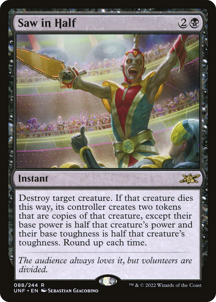 Saw in Half (UNF-088) - Unfinity Foil [Rare]