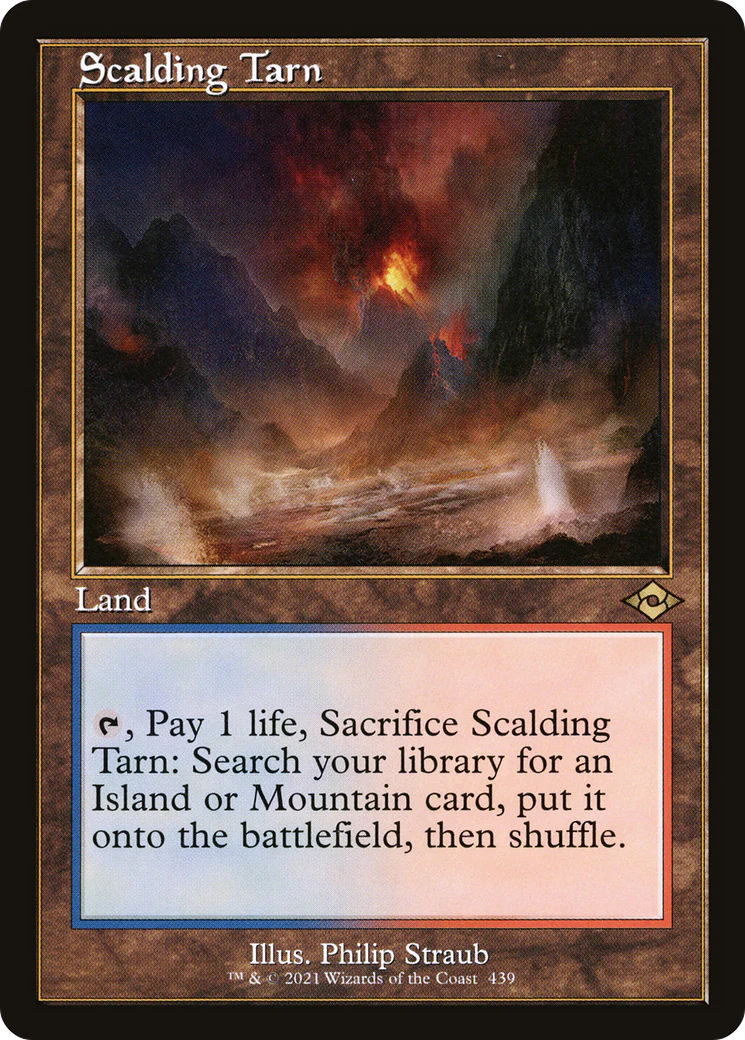 Scalding Tarn (MH2-439) - Modern Horizons 2 Etched Foil [Rare] Retro Frame