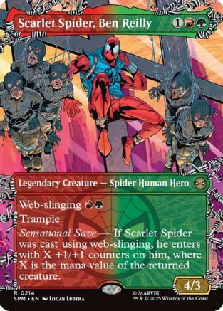 Scarlet Spider, Ben Reilly (Borderless) (SPM-214) - Marvel's Spider-Man [Rare]