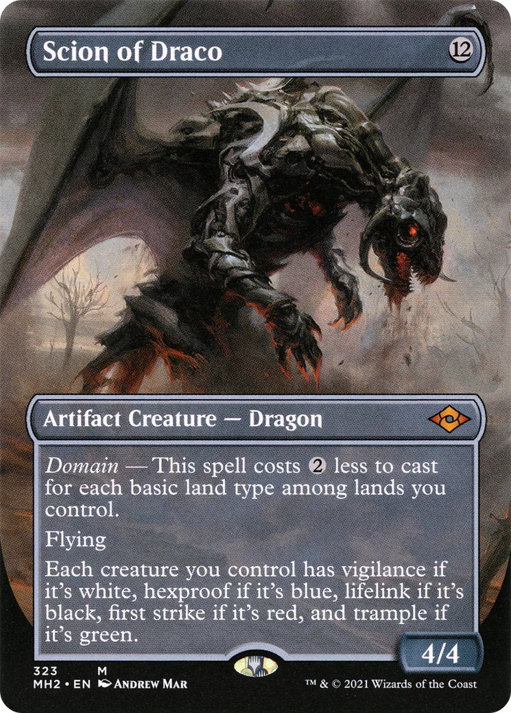 Scion of Draco (MH2-323) - Modern Horizons 2 (Borderless) Foil [Mythic]