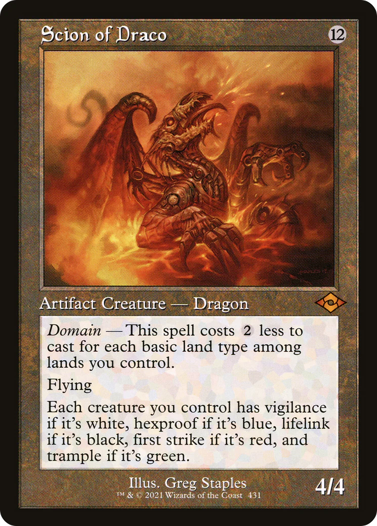 Scion of Draco (MH2-431) - Modern Horizons 2 Foil [Mythic] Retro Frame