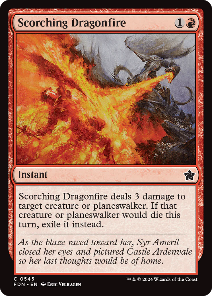 Scorching Dragonfire (FDN-545) - Foundations [Common]