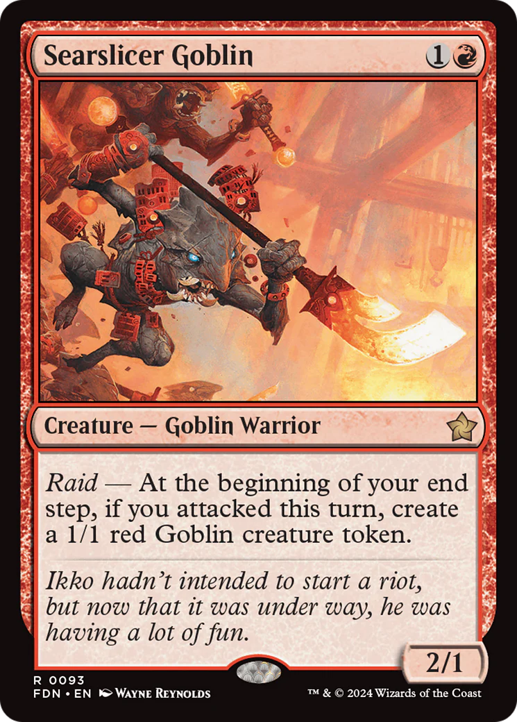 Searslicer Goblin (FDN-093) - Foundations Foil [Rare]