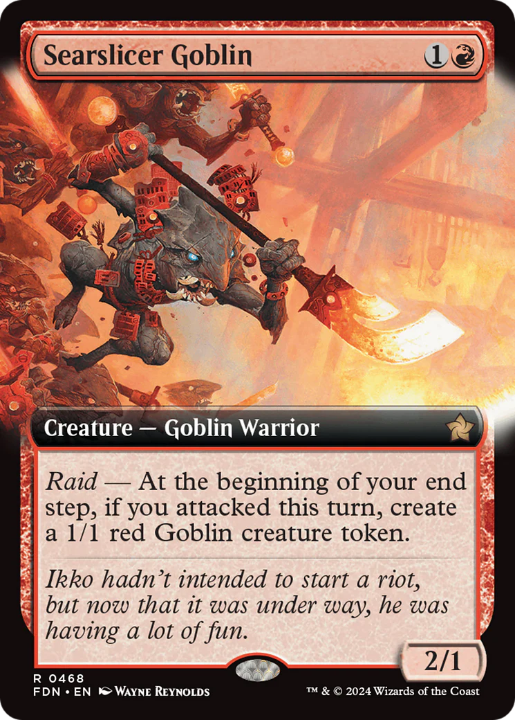 Searslicer Goblin (FDN-468) - Foundations: (Extended Art) Foil [Rare]