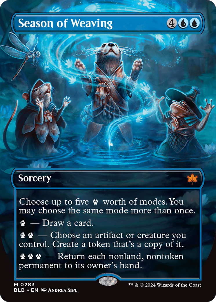 Season of Weaving (BLB-283) - Bloomburrow: (Showcase) (Borderless) Foil [Mythic]