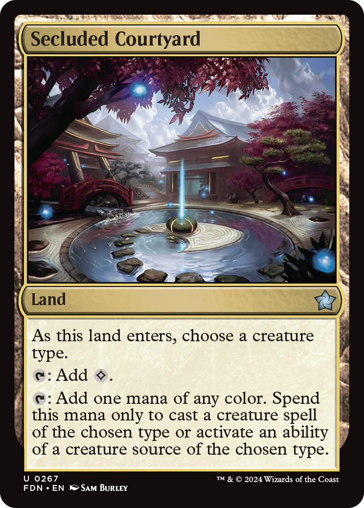 Secluded Courtyard (FDN-267) - Foundations Foil [Uncommon]