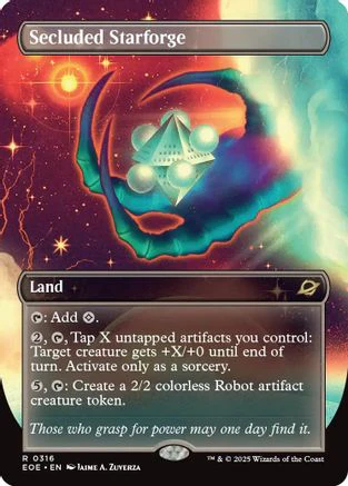 Secluded Starforge (Borderless) (EOE-316) - Edge of Eternities [Rare]