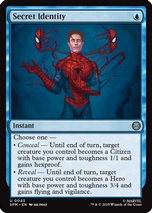 Secret Identity (SPM-043) - Marvel's Spider-Man Foil [Uncommon]