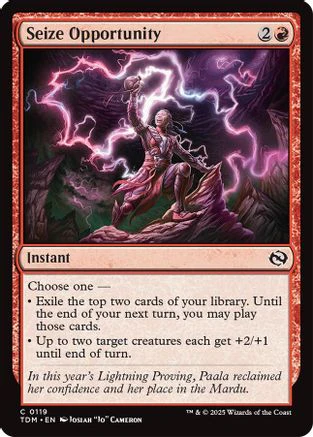 Seize Opportunity (TDM-119) - Tarkir: Dragonstorm Foil [Common]