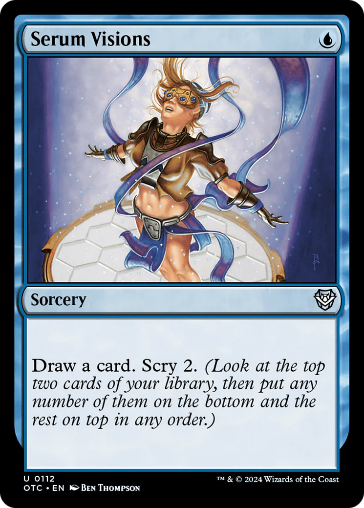 Serum Visions (OTC-112) - Outlaws of Thunder Junction Commander [Uncommon]