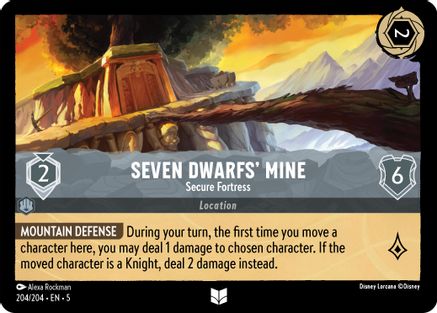 Seven Dwarfs' Mine - Secure Fortress (204/204) - Shimmering Skies Cold Foil [Uncommon]