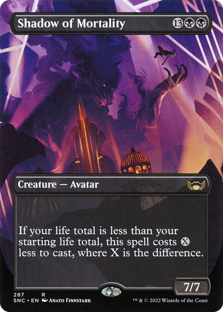 Shadow of Mortality (SNC-287) - Streets of New Capenna (Borderless) Foil [Rare]
