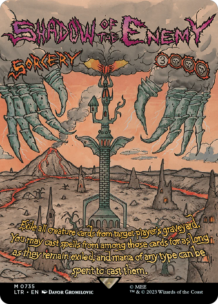 Shadow of the Enemy (LTR-735) - The Lord of the Rings: Tales of Middle-earth (Borderless) Foil [Mythic]