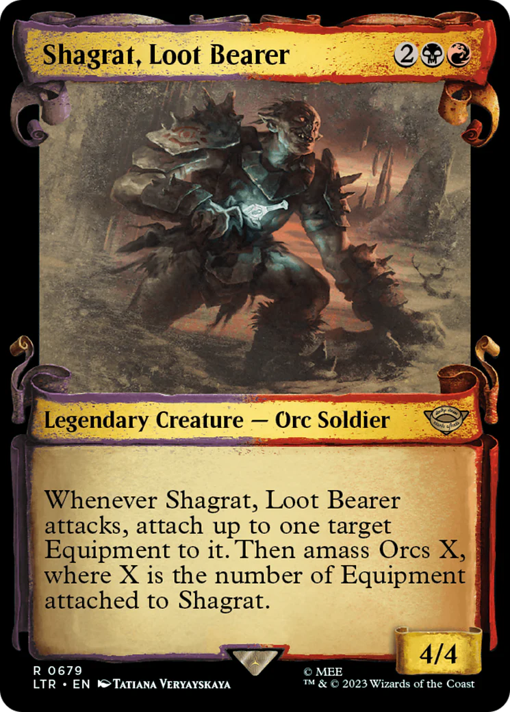 Shagrat, Loot Bearer (LTR-679) - The Lord of the Rings: Tales of Middle-earth: (Showcase) Scroll Foil [Rare]