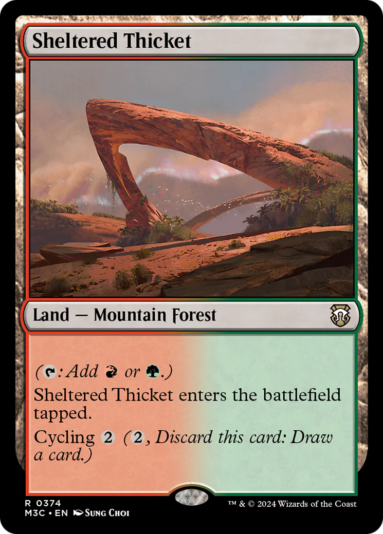 Sheltered Thicket (M3C-374) - Modern Horizons 3 Commander [Rare]