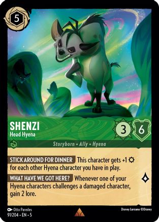 Shenzi - Head Hyena (91/204) - Shimmering Skies Cold Foil [Rare]