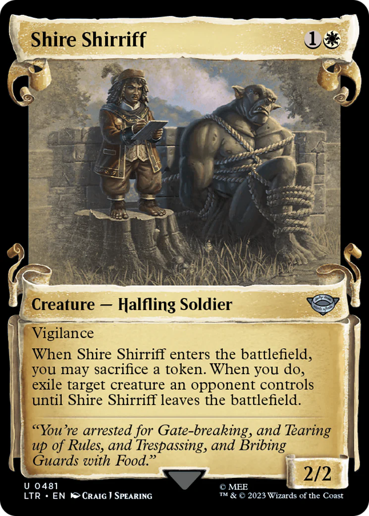 Shire Shirriff (LTR-481) - The Lord of the Rings: Tales of Middle-earth: (Showcase) Scroll Foil [Uncommon]