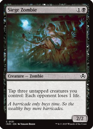 Siege Zombie (INR-131) - Innistrad Remastered Foil [Common]