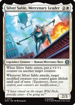 Silver Sable, Mercenary Leader (SPM-013) - Marvel's Spider-Man Foil [Uncommon]