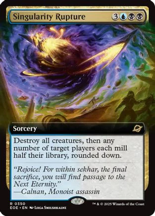 Singularity Rupture (Extended Art) (EOE-350) - Edge of Eternities Foil [Rare]