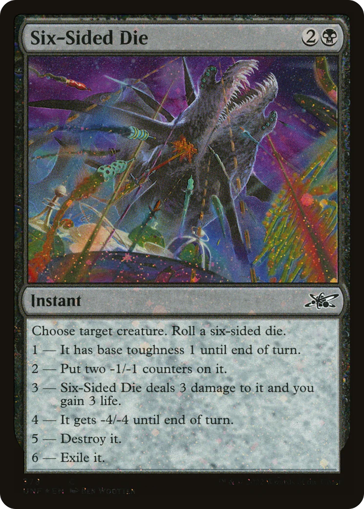 Six-Sided Die (UNF-378) - Unfinity Galaxy Foil [Common]