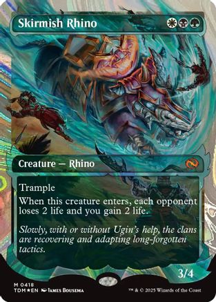 Skirmish Rhino (Halo Foil) (TDM-418) - Tarkir: Dragonstorm Foil [Mythic]