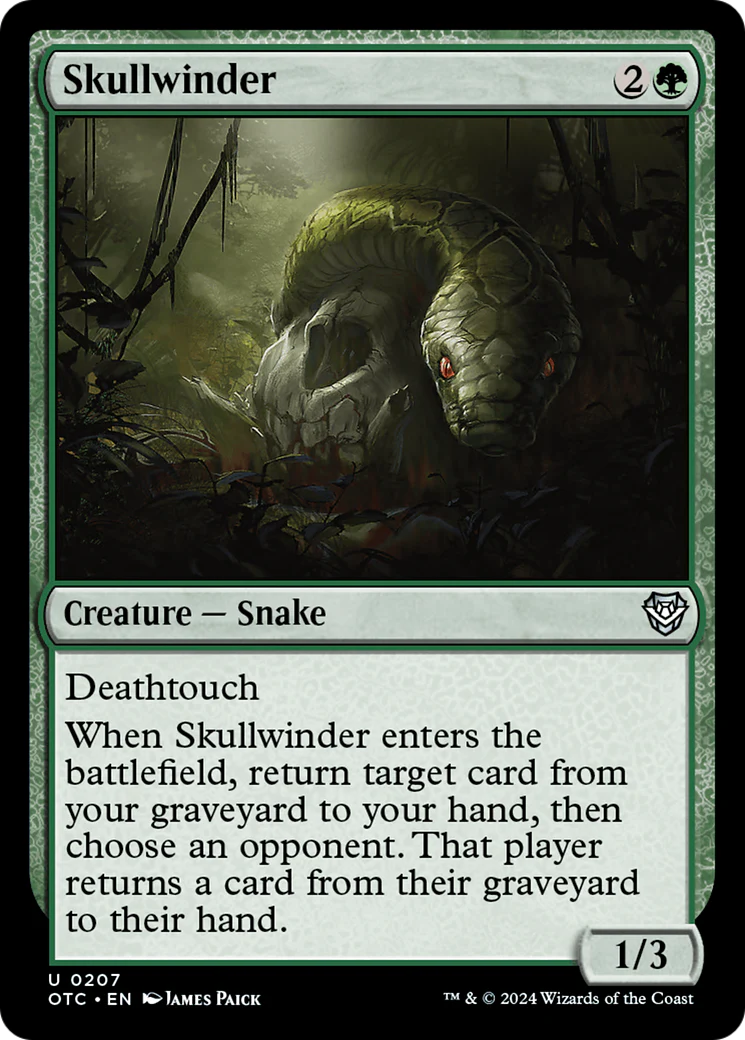 Skullwinder (OTC-207) - Outlaws of Thunder Junction Commander [Uncommon]
