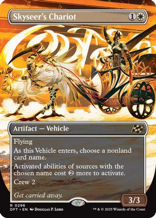 Skyseer's Chariot (Borderless) (DFT-296) - Aetherdrift Foil [Rare]