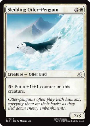 Sledding Otter-Penguin (TLE-218) - Avatar: The Last Airbender: Eternal-Legal Foil [Common]