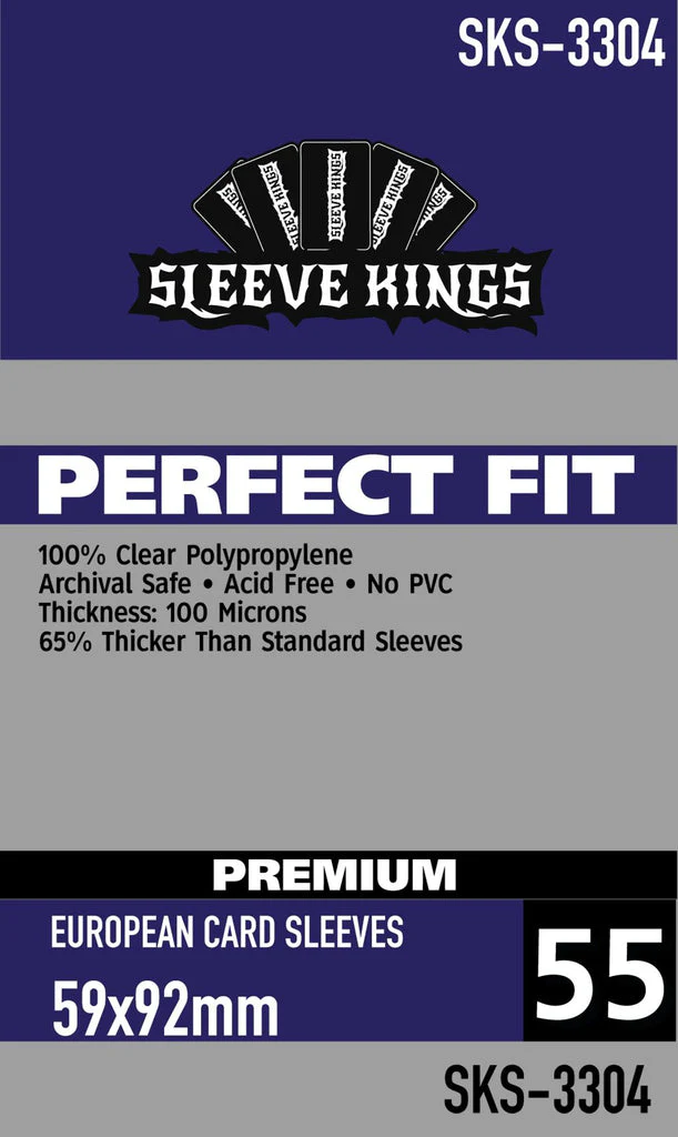 Sleeve Kings - Perfect Fit Premium European Card Sleeves (59x92mm) (55 pack)