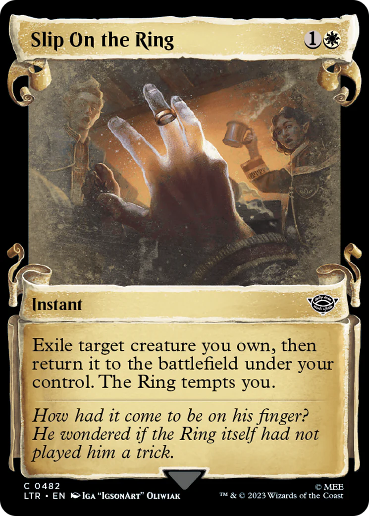 Slip On the Ring (LTR-482) - The Lord of the Rings: Tales of Middle-earth: (Showcase) Scroll Foil [Common]