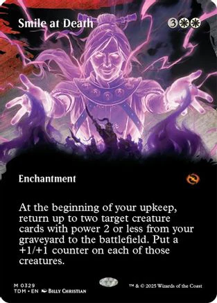 Smile at Death (Borderless) (TDM-329) - Tarkir: Dragonstorm [Mythic]