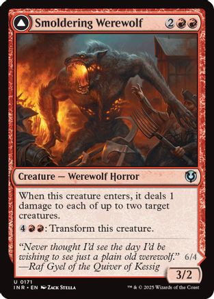 Smoldering Werewolf (INR-171) - Innistrad Remastered [Uncommon]